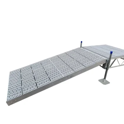 ramp-poly-gray ramp to truss frame dock gray poly decking