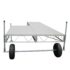 Patio Roll-in Pipe Dock with gray aluminum decking
