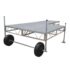 Patio Roll-in Pipe Dock with gray poly decking