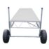 Straight Roll-in Pipe Dock with gray aluminum decking