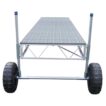 Straight Roll-in Pipe Dock with gray poly decking