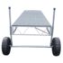 Straight Roll-in Pipe Dock with gray poly decking