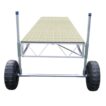Straight Roll-in Pipe Dock with tan poly decking