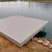 solar deck lights on 8 foot x 8 foot swim platform