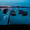 round post solar dock lights on dock post