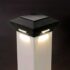 Solar Post Cap Lights black on poly post