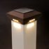 Solar Post Cap Lights brown on poly post