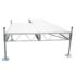 Patio Stationary Pipe Dock with gray aluminum decking