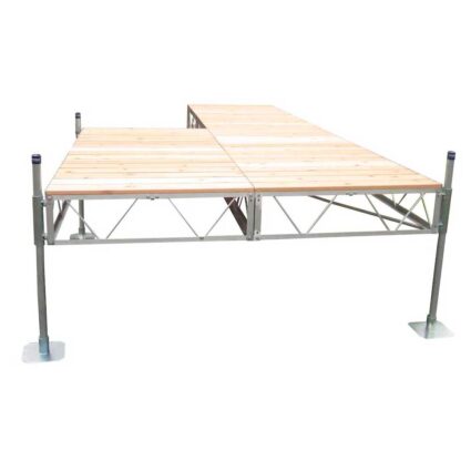 stationary-patio-pipe-cedar Patio Stationary Pipe Dock with cedar decking