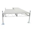 Patio Stationary Pipe Dock with gray poly decking