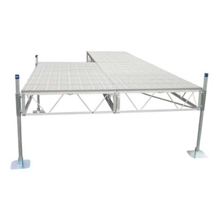 stationary-patio-pipe-poly-gray Patio Stationary Pipe Dock with gray poly decking