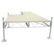 Patio Stationary Pipe Dock tan poly decking