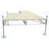Patio Stationary Pipe Dock tan poly decking