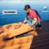 installing aluminum decking on floating dock frame