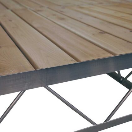 4x4-cedar-dock-panels-2 side view of truss frame dock