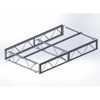 4x8-dock-frame-3 4×8 Pipe Dock Frame Section showing parts