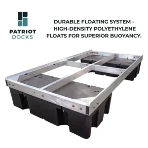 4x8 floating dock frame with floats