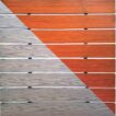 4 foot x 4 foot aluminum decking panel showing brown and gray