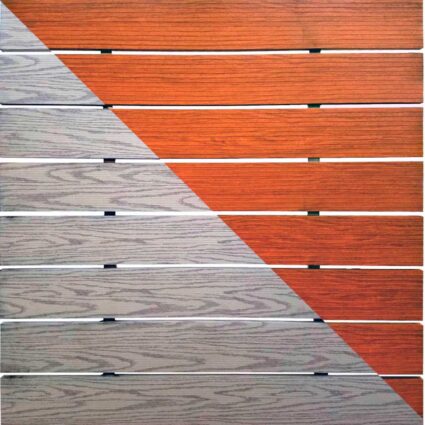 4'x4' aluminum decking panel showing brown and gray