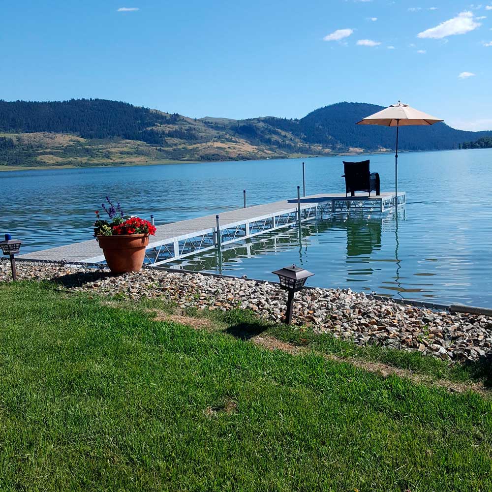 Aluminum Truss Frame Dock on lake