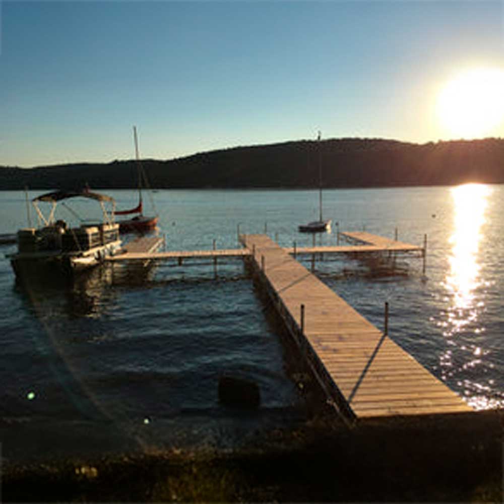 Aluminum Truss Frame Dock shape example