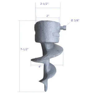 dock pipe auger measurements