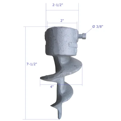 dock-auger-2 dock pipe auger measurements