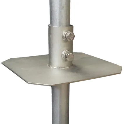 dock-foot-plate-2 dock foot plate attached to dock pipe