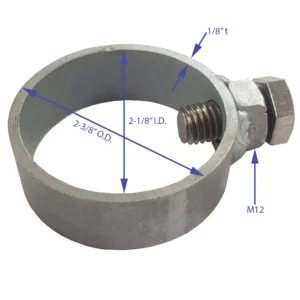 dock wheel axel stop clamp