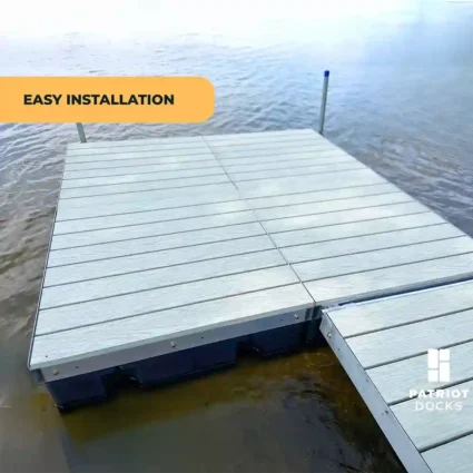 floating-dock-easy-installation low profile floating dock patio example