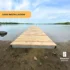 low profile floating dock with cedar decking straight