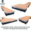 4 foot x 8 foot Low Profile Floating Dock Section options