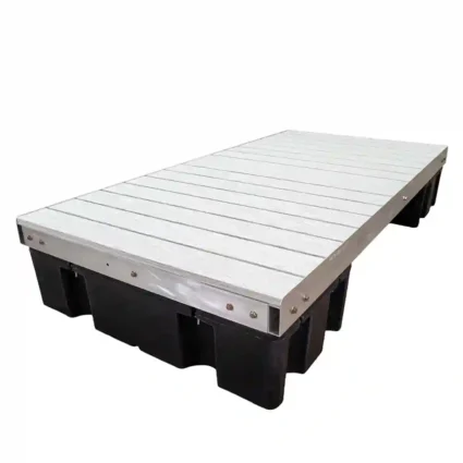 low pro section alum gray 4’x8’ Low Profile Floating Dock Section aluminum gray