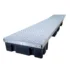 low profile floating dock straight with gray poly decking