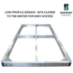low profile floating dock frame