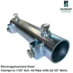 truss frame dock pipe sleeve with attachments