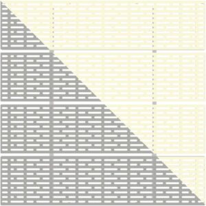 4'x4' poly decking panel showing gray and tan poly option