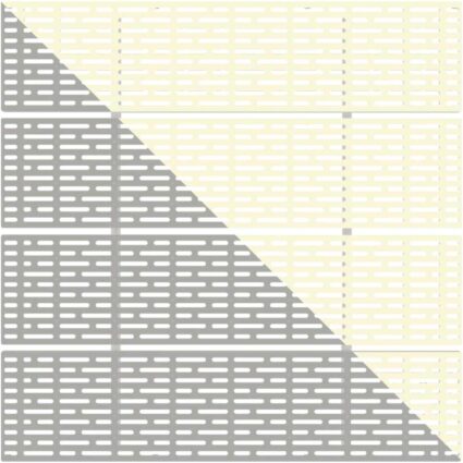 4'x4' poly decking panel showing gray and tan poly option