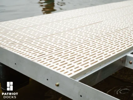 poly-decking tan poly decking on low profile floating frame