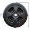 24 inch poly dock wheel with 2 inch center hub