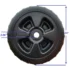24" poly dock wheel with 2" center hub