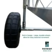 dock axel bracket and wheel
