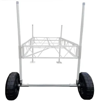 wheel-pic-5 lake end of roll in dock with wheels